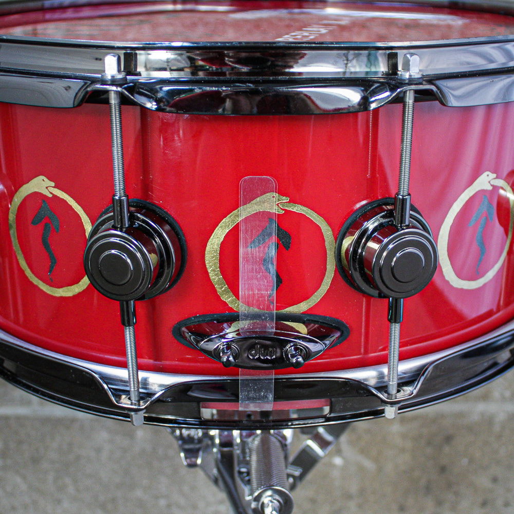 DW 6.5" x 14" EX Snakes and Arrows VLT Neil Peart Replica Snare Signed by All Members of Rush