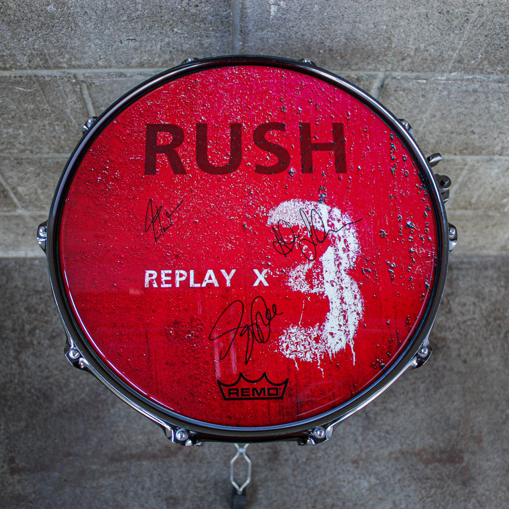DW 6.5" x 14" EX Snakes and Arrows VLT Neil Peart Replica Snare Signed by All Members of Rush