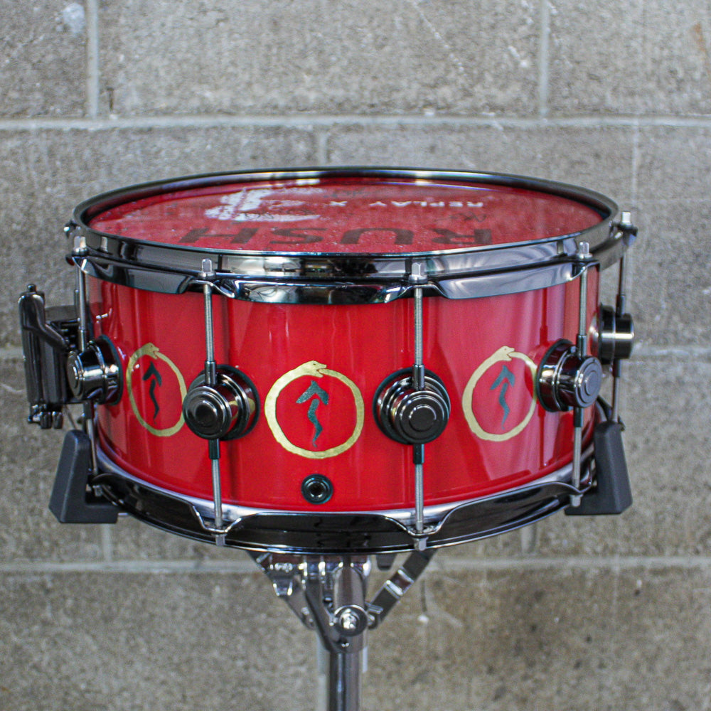 DW 6.5" x 14" EX Snakes and Arrows VLT Neil Peart Replica Snare Signed by All Members of Rush