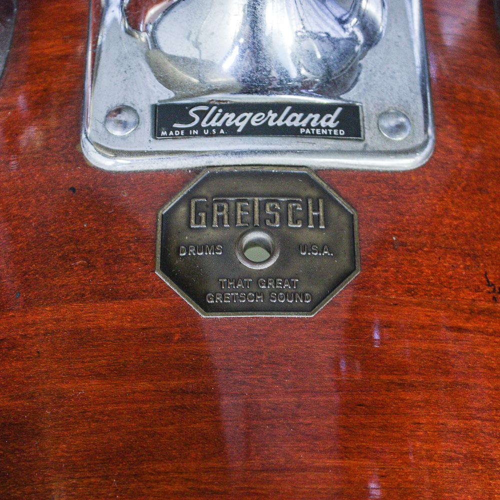 Gretsch Early 70s Stop Sign Badge Bop Kit 12/14/18 in Walnut Lacquer