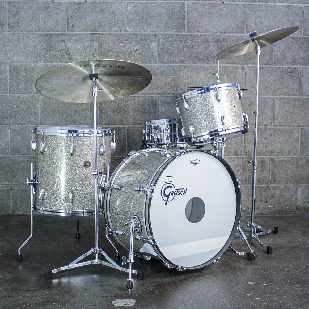 Gretsch Vintage "Name Band" Outfit (22/16/13) – Ginger Glass Glitter – Refurbished by Sam Bacco