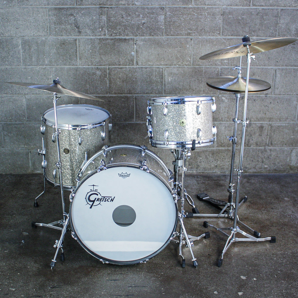 Gretsch Vintage "Name Band" Outfit (22/16/13) – Ginger Glass Glitter – Refurbished by Sam Bacco