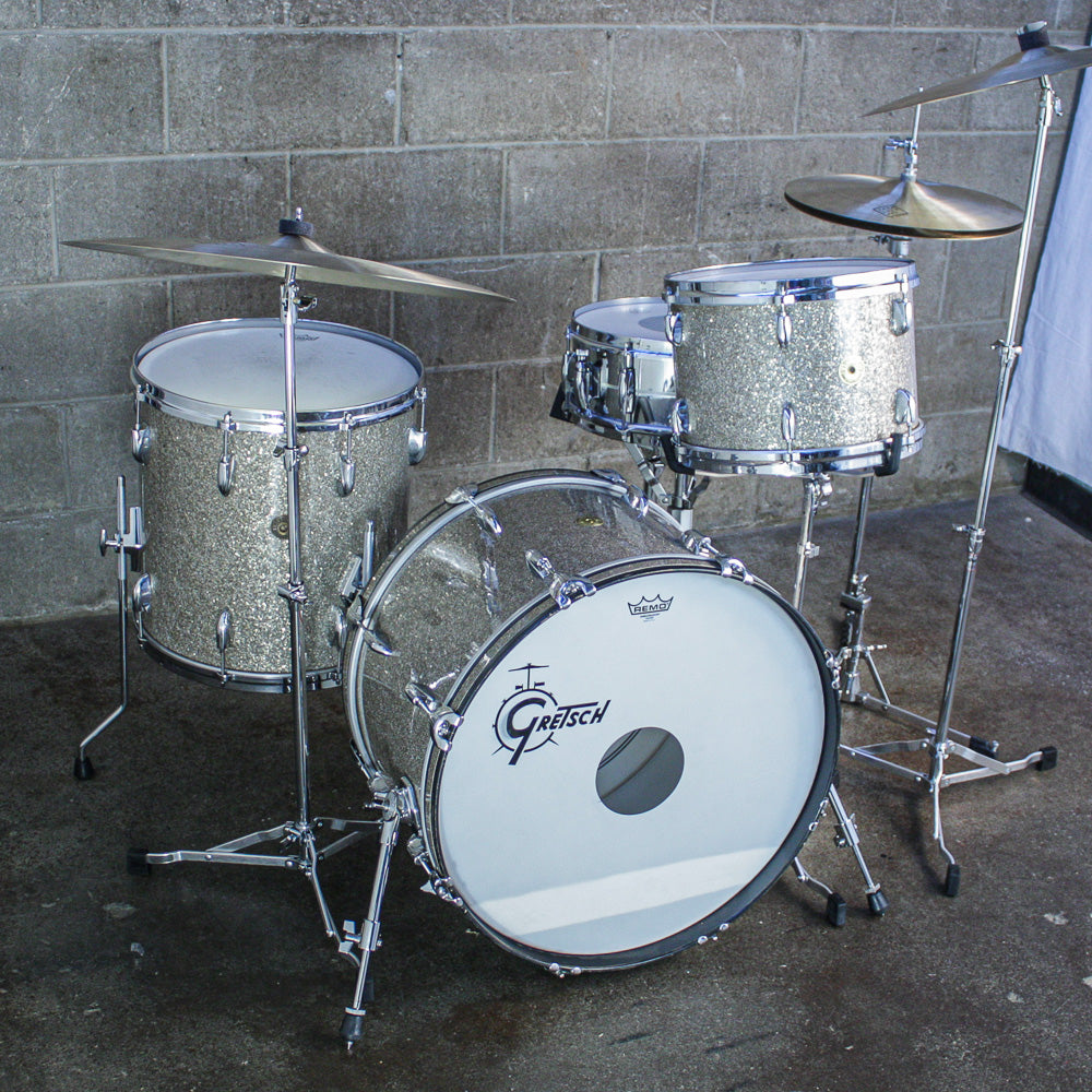 Gretsch Vintage "Name Band" Outfit (22/16/13) – Ginger Glass Glitter – Refurbished by Sam Bacco