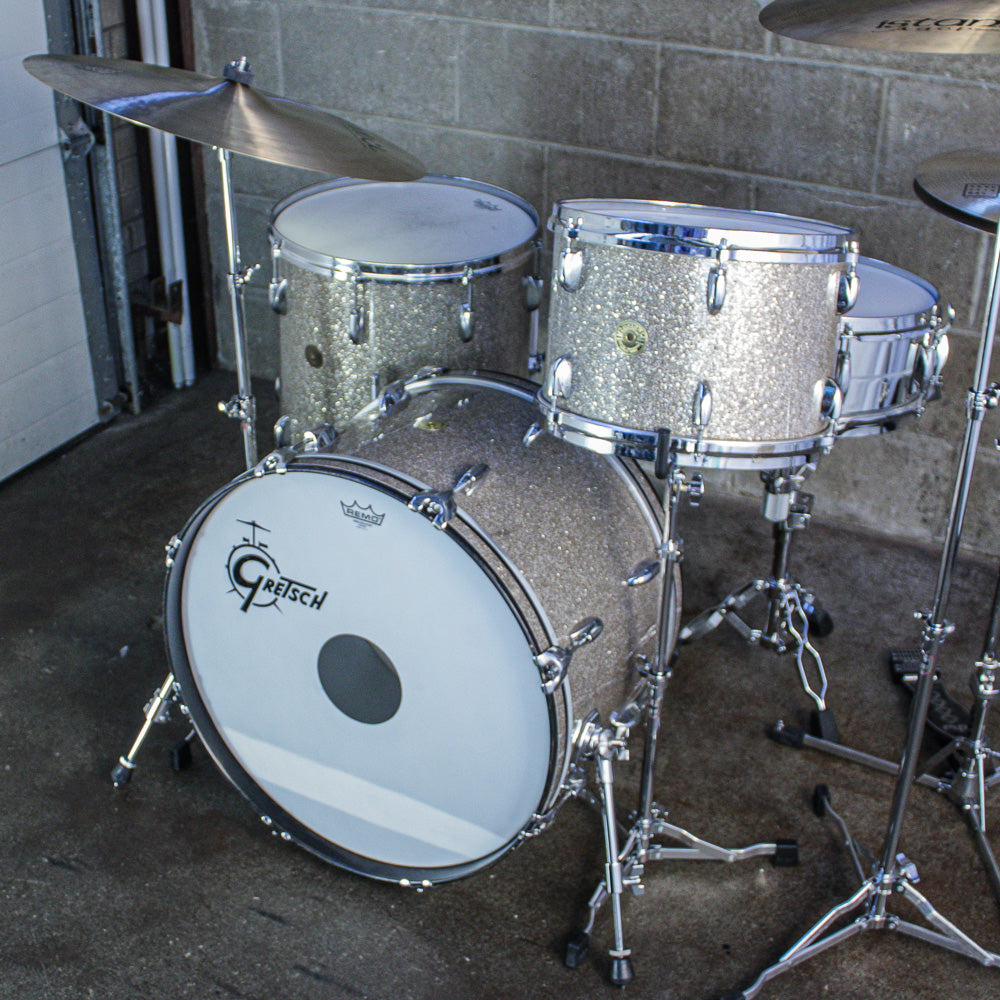 Gretsch Vintage "Name Band" Outfit (22/16/13) – Ginger Glass Glitter – Refurbished by Sam Bacco