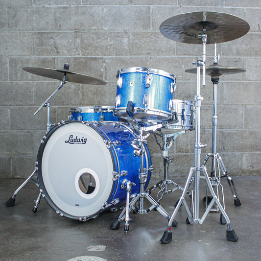 Ludwig Classic Maple Blue Sparkle Fab 3 Piece Kit