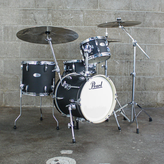 Pearl Midtown 4-Piece Drum Kit (16,10,13,SD) with Hardware - Matte Asphalt Black