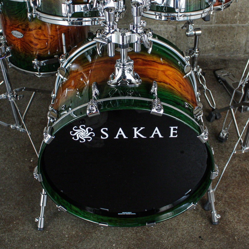 Sakae Celestial 5 Pc Drum Set in Forest Sunburst Laquer (with Snare Drum)