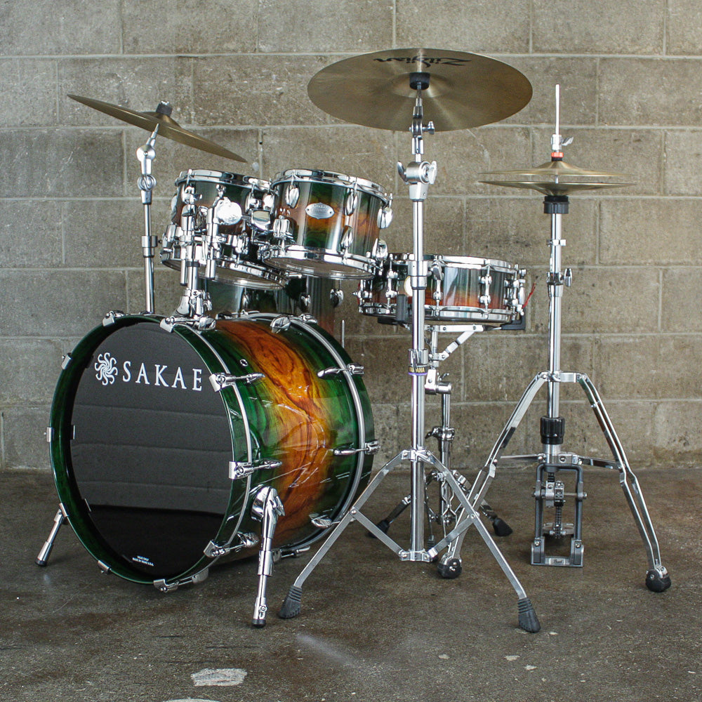 Sakae Celestial 5 Pc Drum Set in Forest Sunburst Laquer (with Snare Drum)