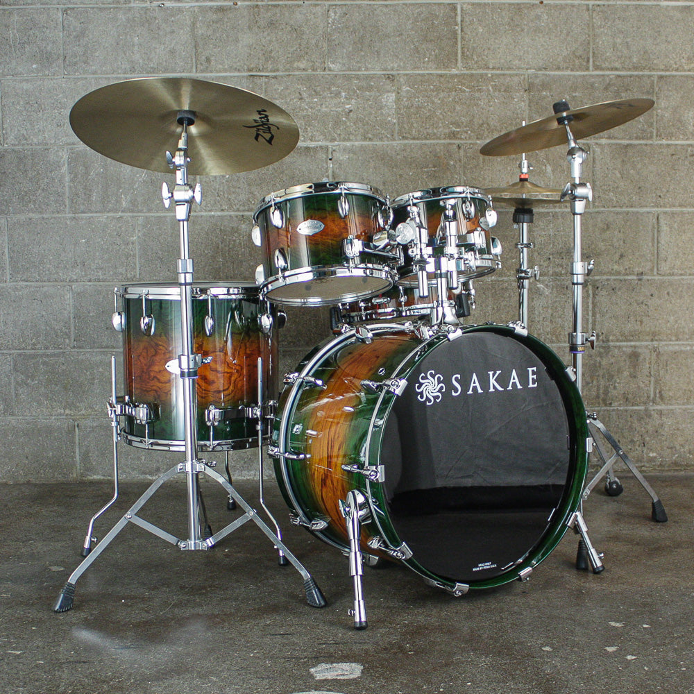 Sakae Celestial 5 Pc Drum Set in Forest Sunburst Laquer (with Snare Drum)