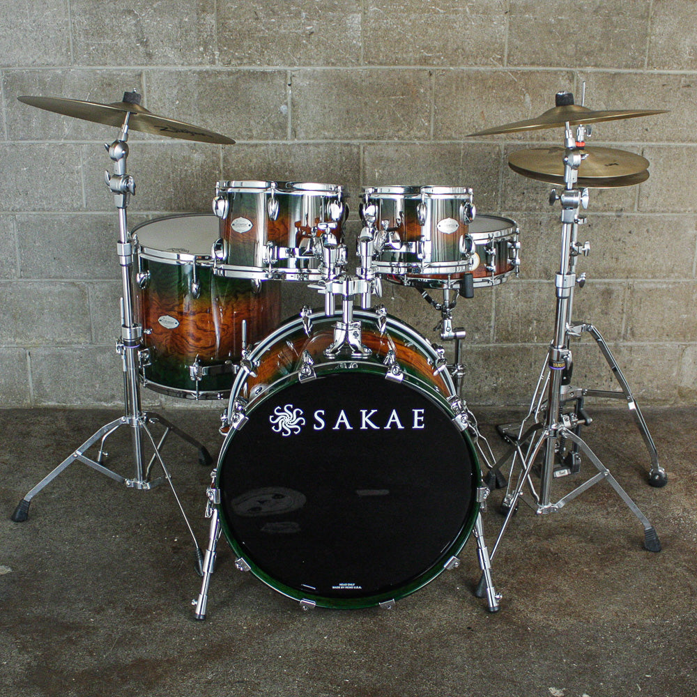 Sakae Celestial 5 Pc Drum Set in Forest Sunburst Laquer (with Snare Drum)