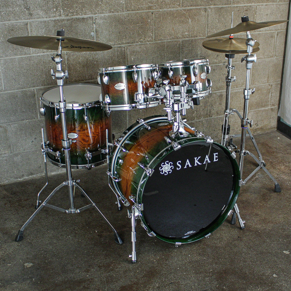 Sakae Celestial 5 Pc Drum Set in Forest Sunburst Laquer (with Snare Drum)