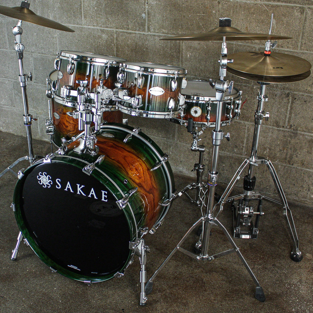 Sakae Celestial 5 Pc Drum Set in Forest Sunburst Laquer (with Snare Drum)