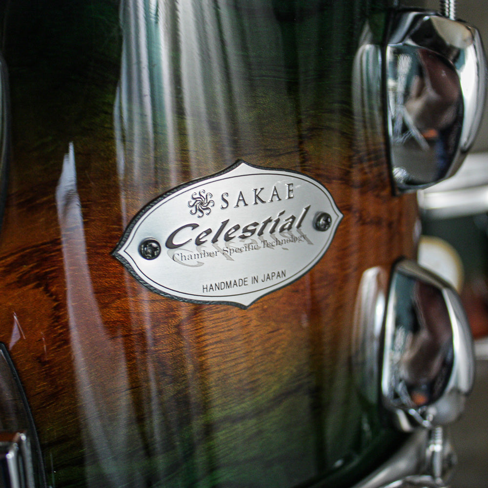 Sakae Celestial 5 Pc Drum Set in Forest Sunburst Laquer (with Snare Drum)