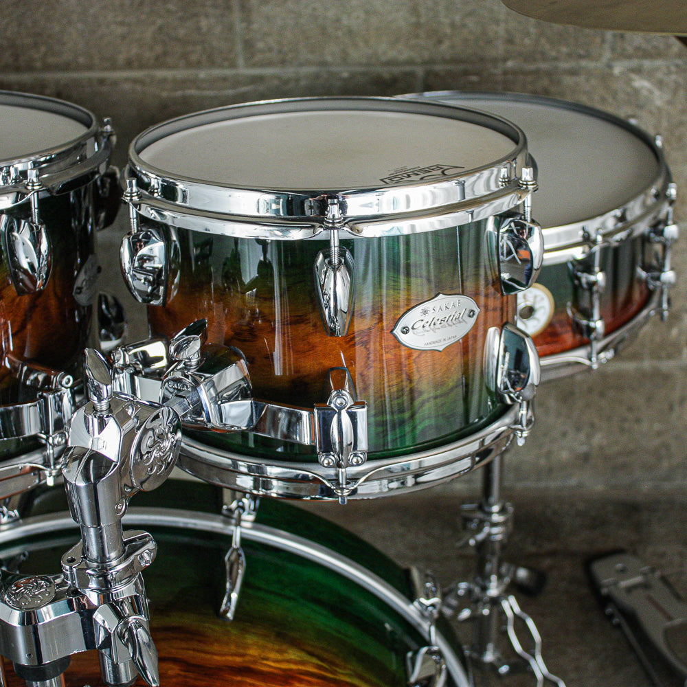 Sakae Celestial 5 Pc Drum Set in Forest Sunburst Laquer (with Snare Drum)