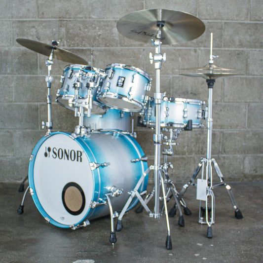 Sonor AQ2 Studio 5 Piece Drum Kit (20/14/12/10/Snr) in Aqua Silver Burst