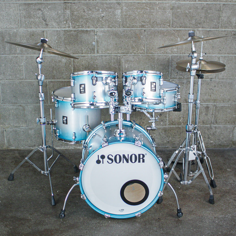 Sonor AQ2 Studio 5 Piece Drum Kit (20/14/12/10/Snr) in Aqua Silver Burst