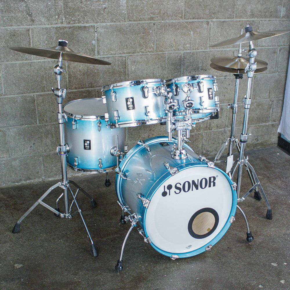 Sonor AQ2 Studio 5 Piece Drum Kit (20/14/12/10/Snr) in Aqua Silver Burst