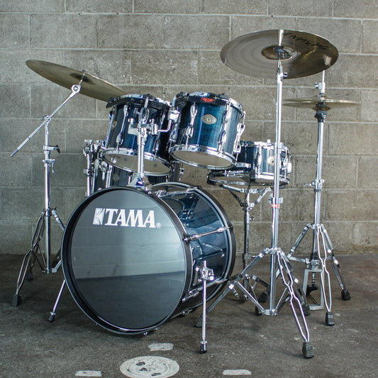 Tama Late 90s/Early 00s Rockstar Custom in Custom Blue (22/16/14/12/10/SNR) with Hardware