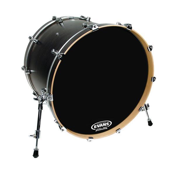 Evans EQ3 Reso Black No Port Bass Drum Head