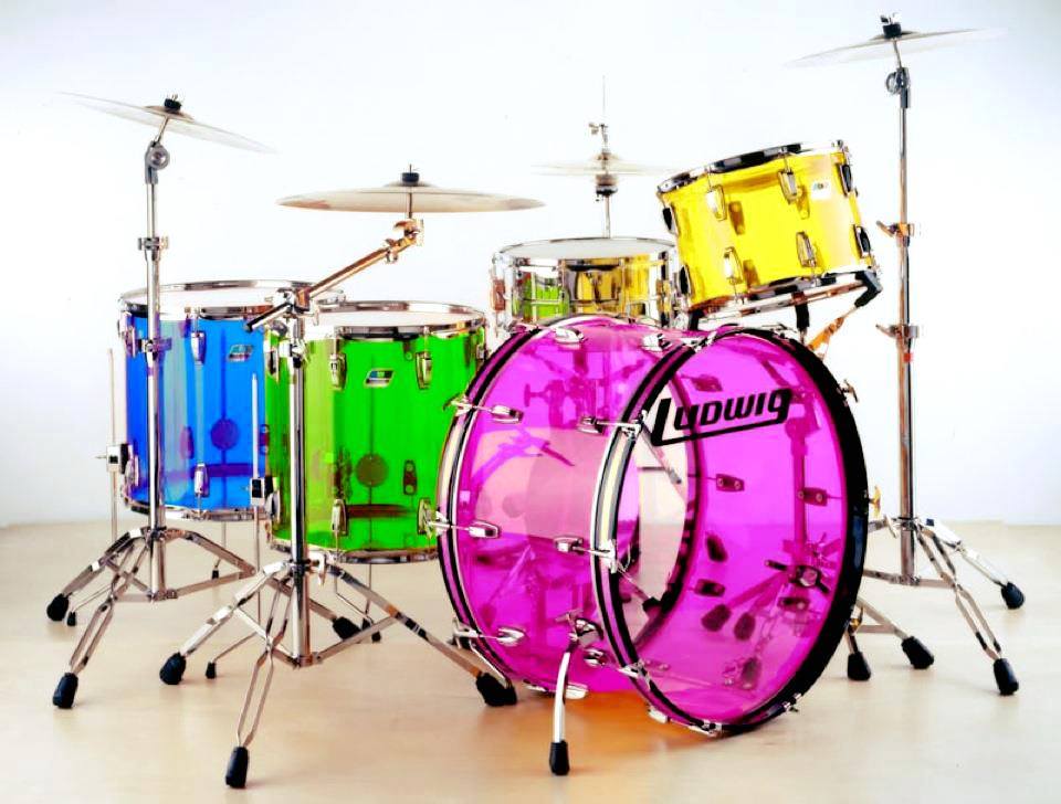 Ludwig Vistalite Drum Set