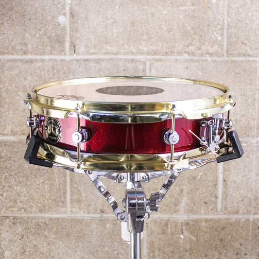 Neil Peart's DW 3" x 13" Red Sparkle Lacquer Snare Drum