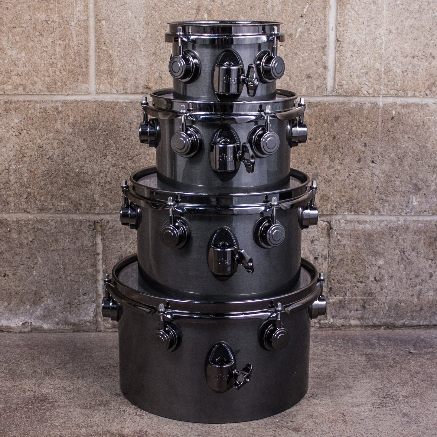 Neil Peart’s DW “EL Darko” 6”, 8”, 10” & 12” R40 Concert Toms