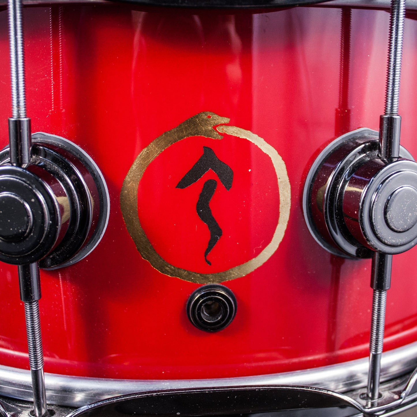 Neil Peart’s DW VLT Aztec Red "Snakes and Arrows" Snare Drum
