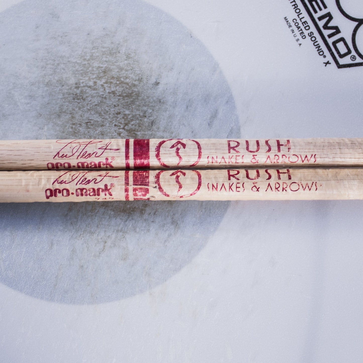 Neil Peart’s DW VLT Aztec Red "Snakes and Arrows" Snare Drum