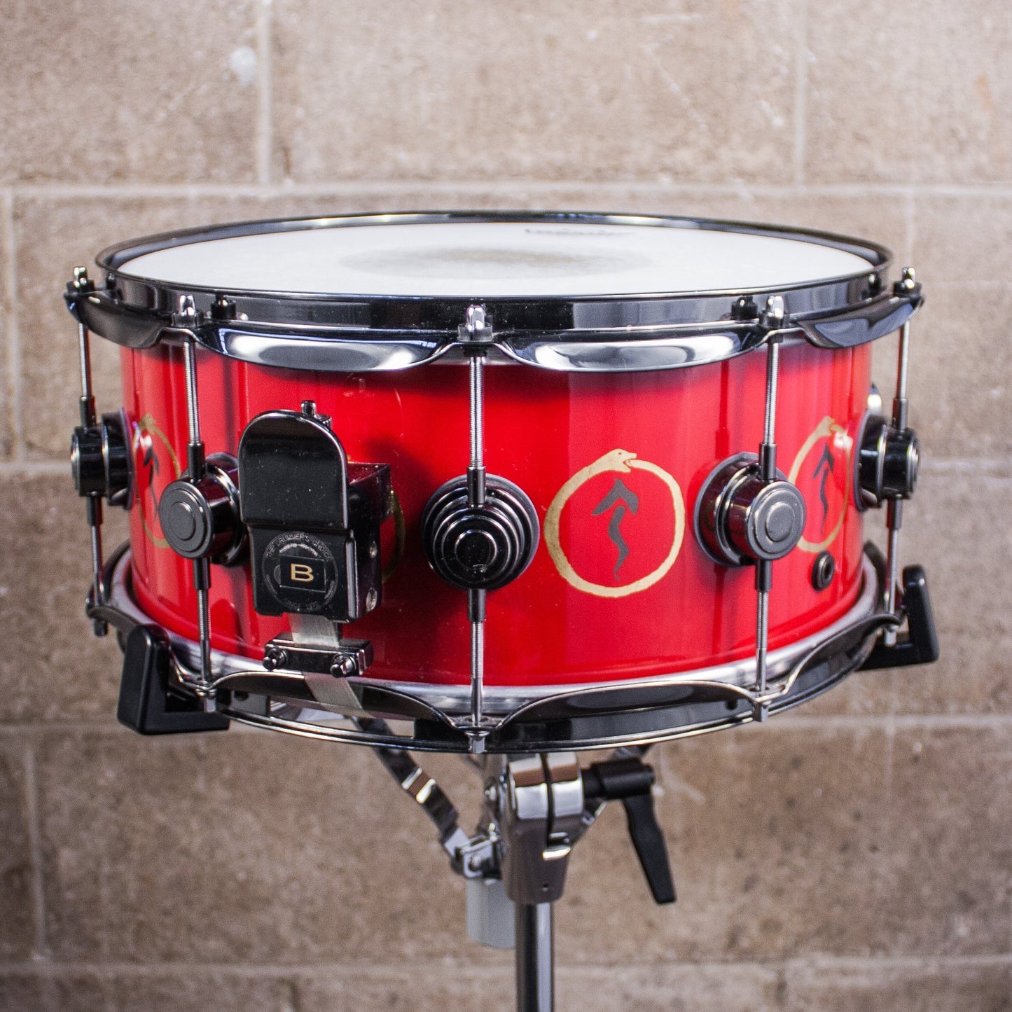 Neil Peart’s DW VLT Aztec Red "Snakes and Arrows" Snare Drum