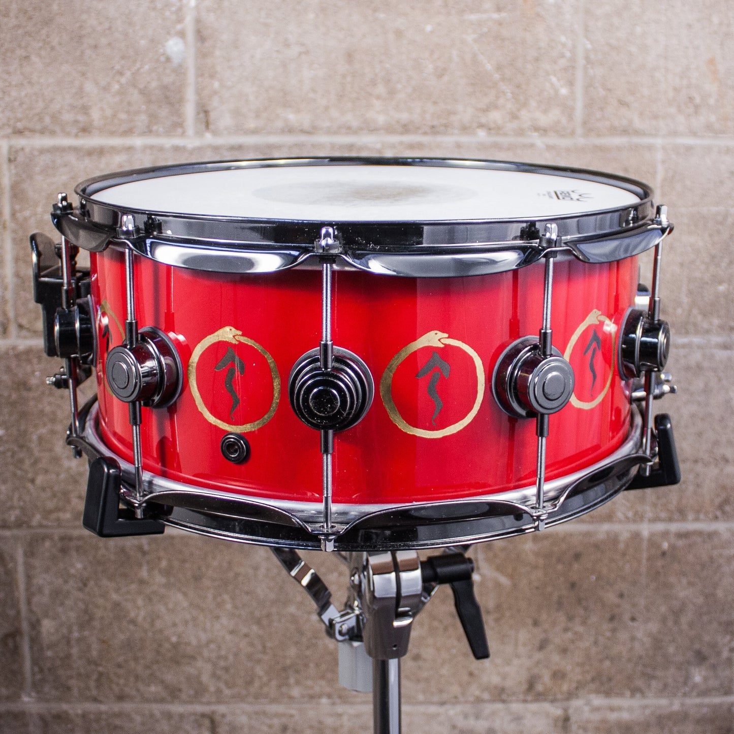 Neil Peart’s DW VLT Aztec Red "Snakes and Arrows" Snare Drum