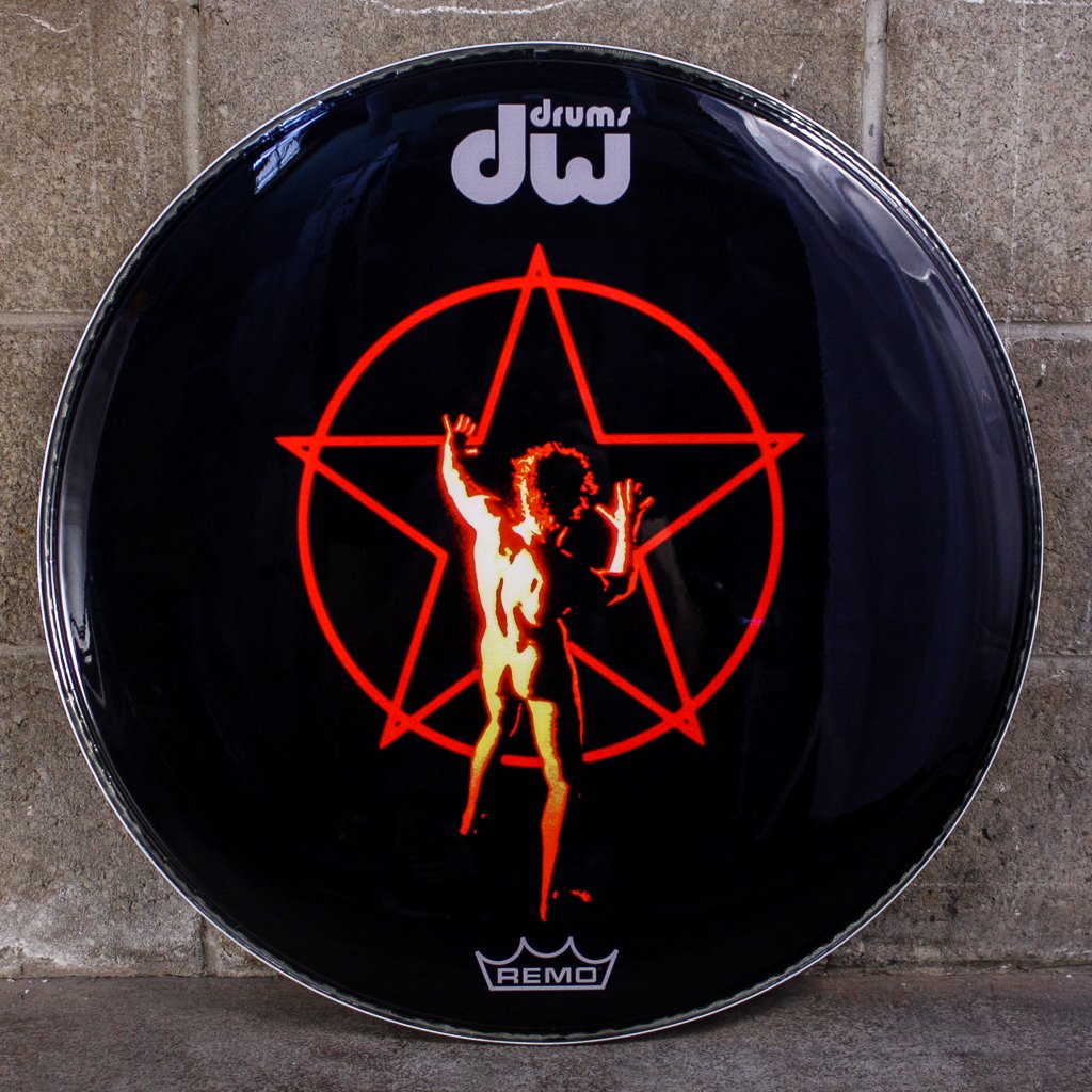 Remo / DW 23" Black Ebony 2112 Logo Head