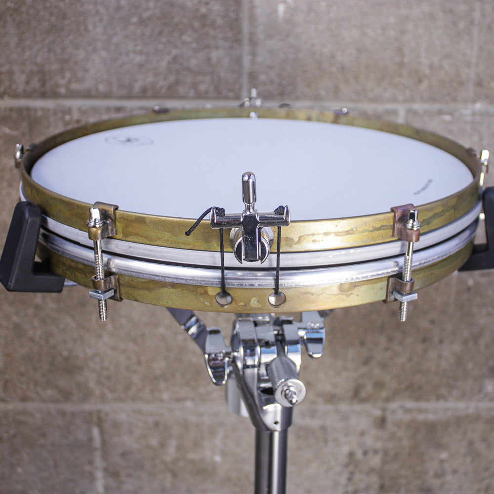 A & F 14" x 1.5" Raw Steel Pancake Snare Drum