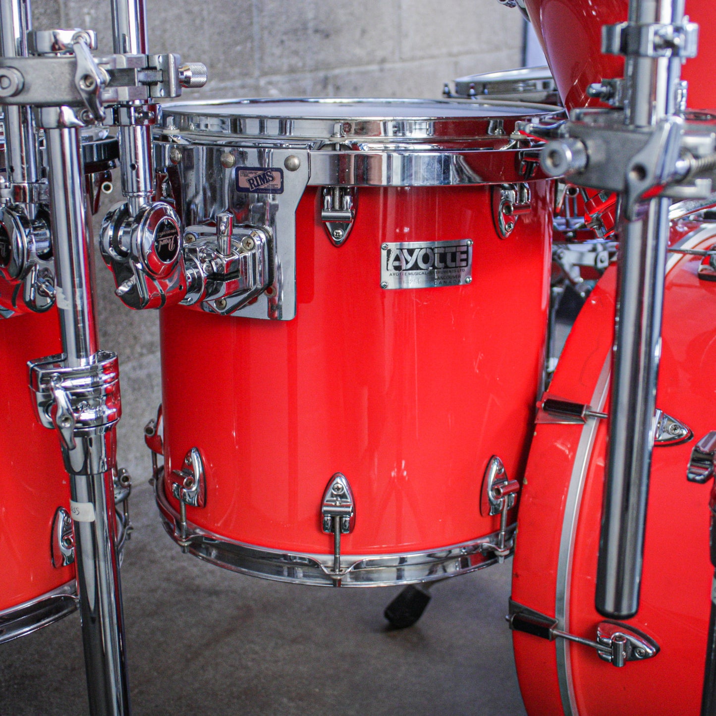 Ayotte 80s "Ray Era" Red Gloss One-Way Shade 5-Piece Drum Kit (22/16/14/13/12)