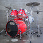 Ayotte 80s "Ray Era" Red Gloss One-Way Shade 5-Piece Drum Kit (22/16/14/13/12)