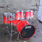 Ayotte 80s "Ray Era" Red Gloss One-Way Shade 5-Piece Drum Kit (22/16/14/13/12)