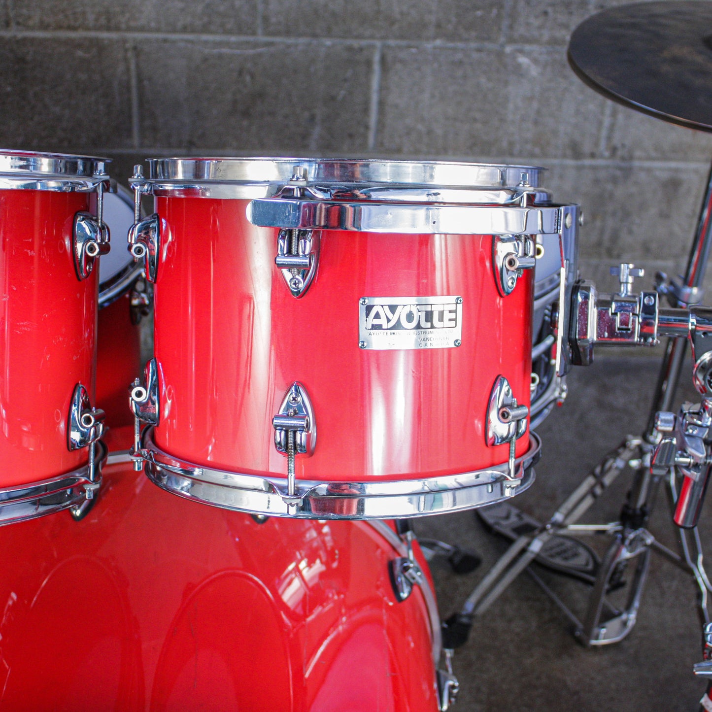 Ayotte 80s "Ray Era" Red Gloss One-Way Shade 5-Piece Drum Kit (22/16/14/13/12)