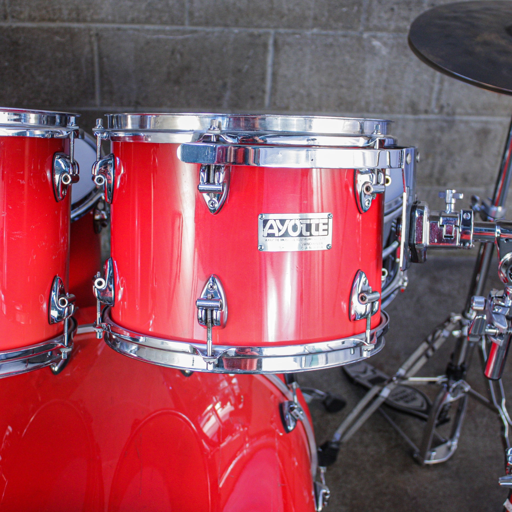 Ayotte 80s "Ray Era" Red Gloss One-Way Shade 5-Piece Drum Kit (22/16/14/13/12)