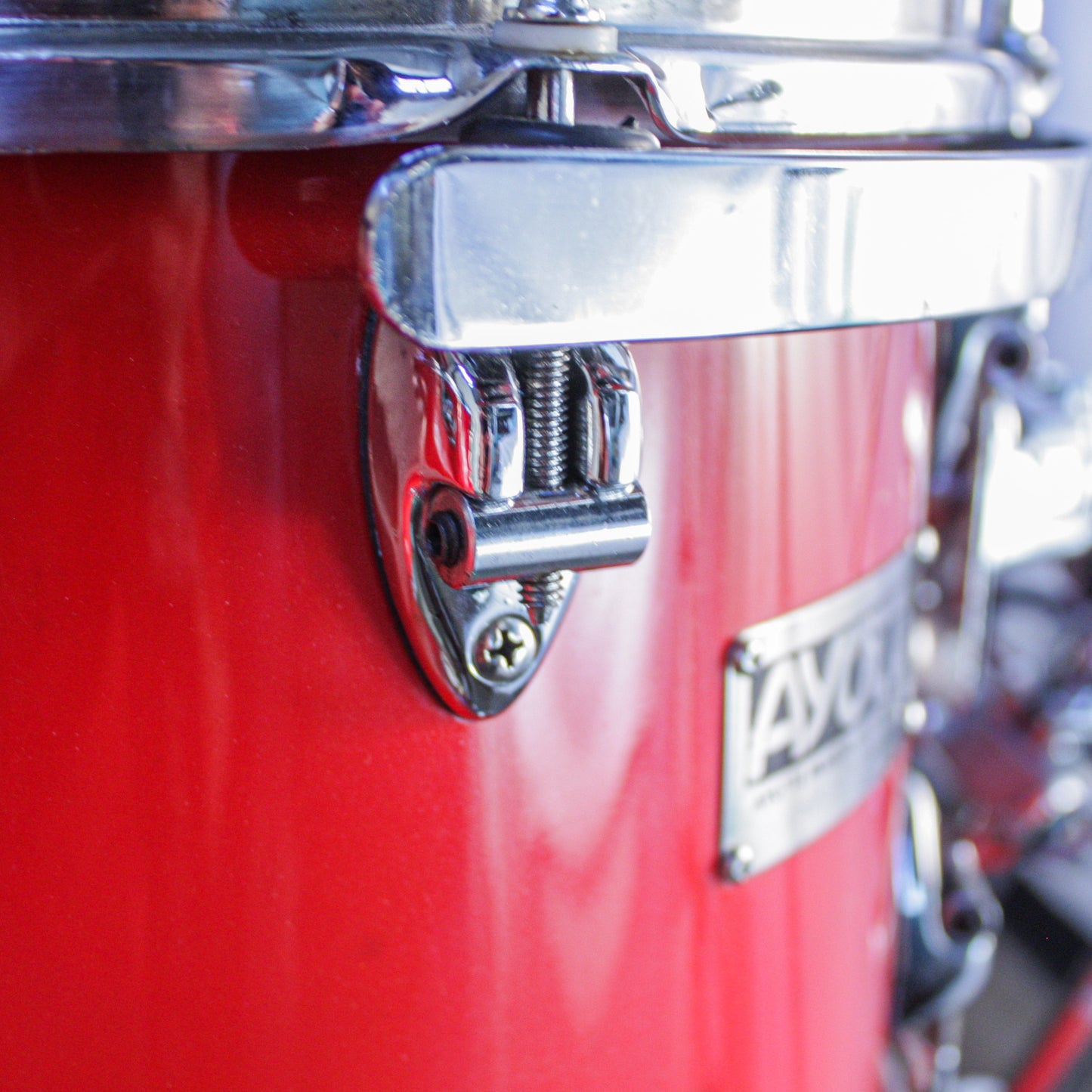 Ayotte 80s "Ray Era" Red Gloss One-Way Shade 5-Piece Drum Kit (22/16/14/13/12)