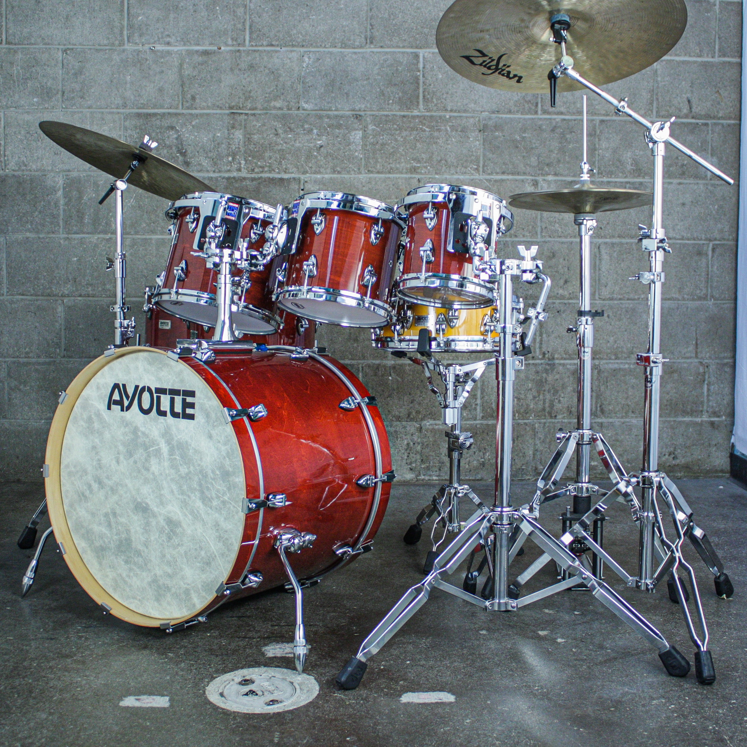 Ayotte Cherry Walnut Lacquer (8/10/12/14/15/22) Drum Kit – Soul Drums