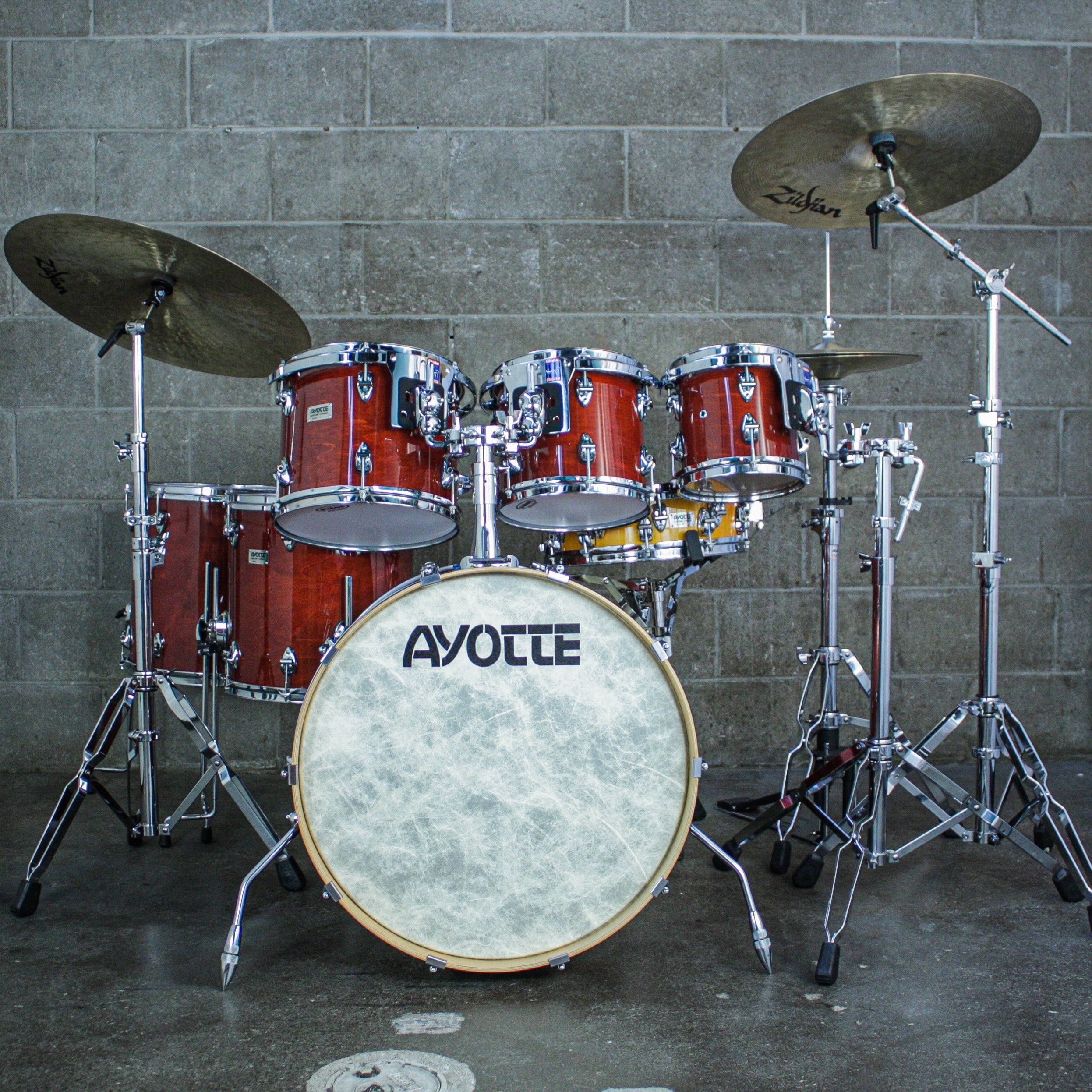 AYOTTEドラムキット Ayotte Cherry Walnut Lacquer (8/10/12/14/15/22) Drum Kit – Soul Drums