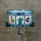 D.W. 6.5X14 VLT "Hockey Night In Canada" Maple Snare Drum with Neil Peart Tour used Sticks and Signed Head in Shadow Box