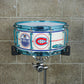 D.W. 6.5X14 VLT "Hockey Night In Canada" Maple Snare Drum with Neil Peart Tour used Sticks and Signed Head in Shadow Box