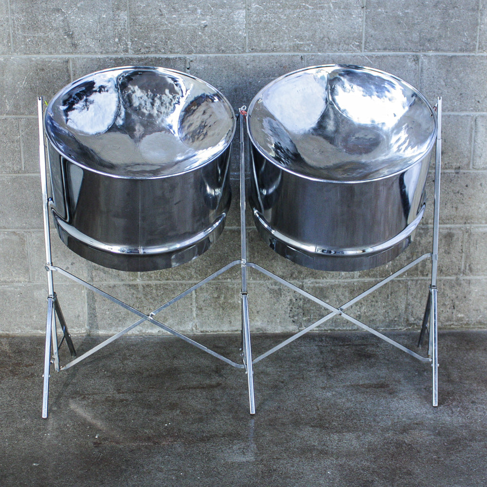 Double Guitar Steel Pans Chromed