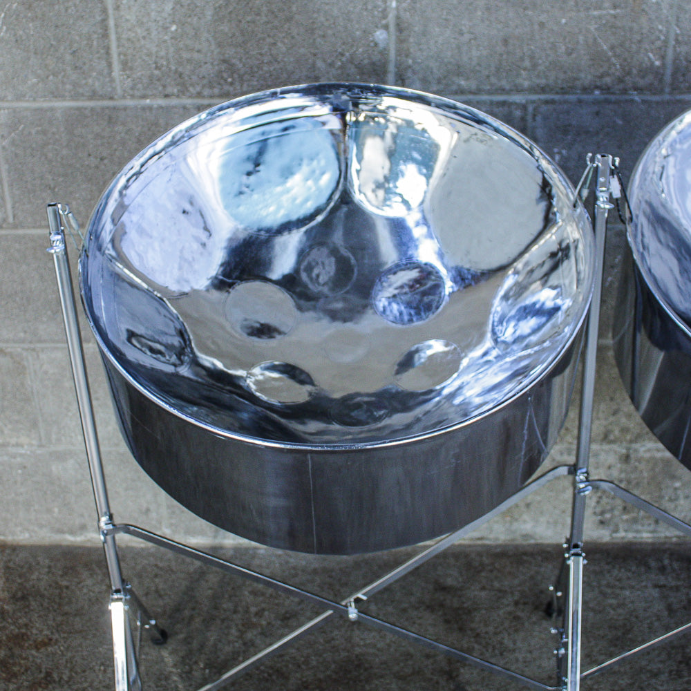 Double Seconds/Alto Steel Pan Set Chrome Custom Tuning