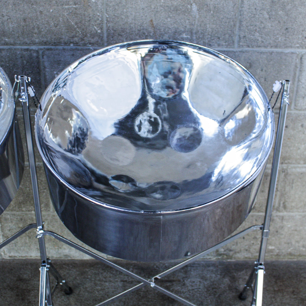 Double Seconds/Alto Steel Pan Set Chrome Custom Tuning