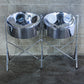 Double Seconds/Alto Steel Pan Set Chrome Custom Tuning
