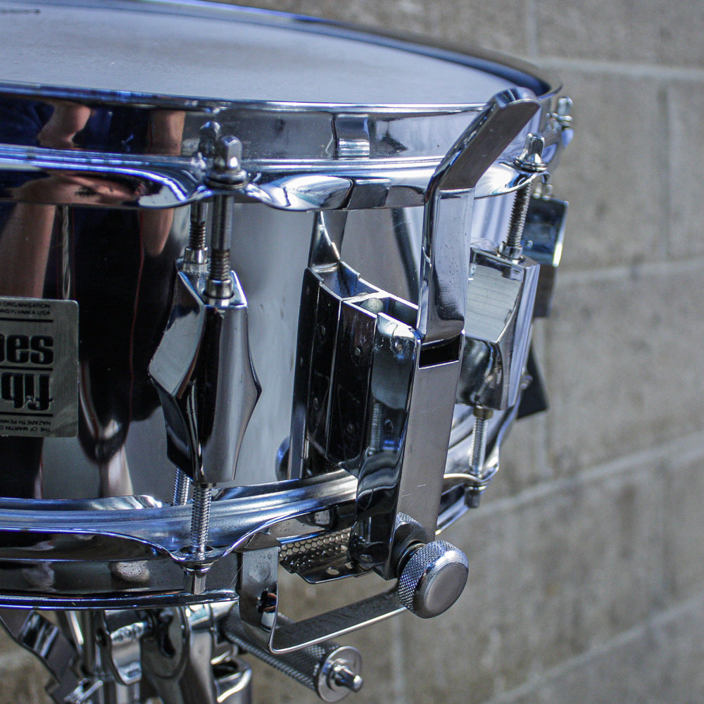 Fibes 1970s SFT-690 Snare Drum – Chrome-Over-Fiberglass – Buddy Rich Era