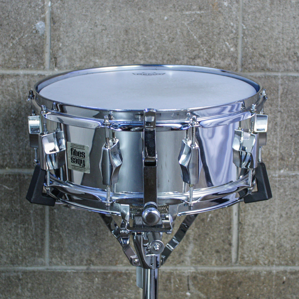 Fibes 1970s SFT-690 Snare Drum – Chrome-Over-Fiberglass – Buddy Rich Era