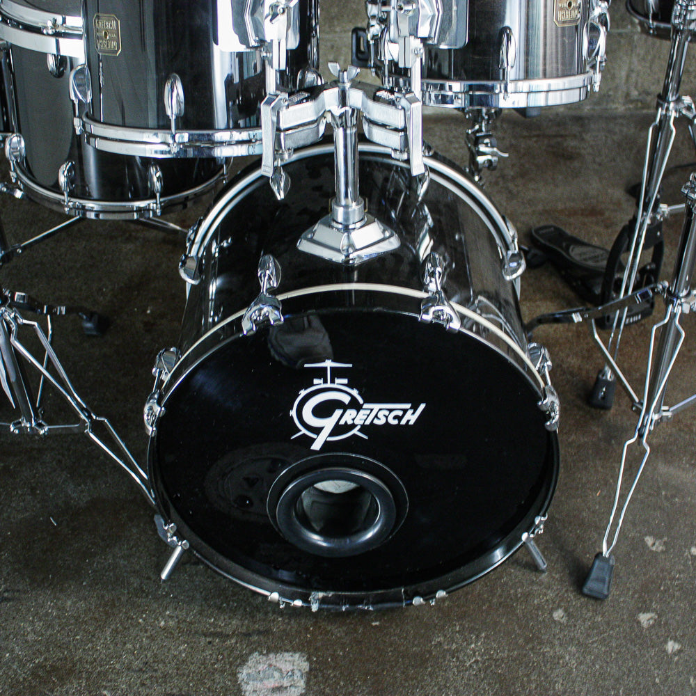 Gretsch 1980s USA Custom Ebony Stain Square Badge Drum Kit (10/12/13/14/16/20)