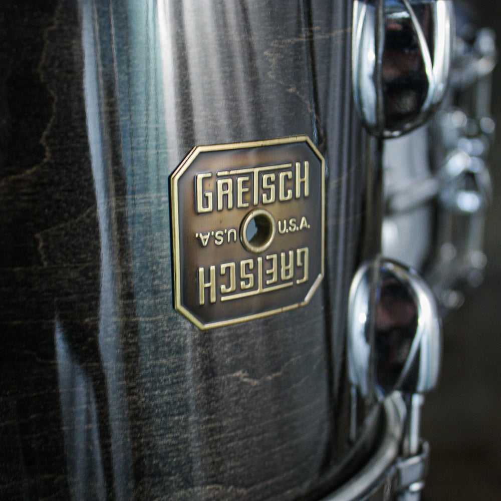 Gretsch 1980s USA Custom Ebony Stain Square Badge Drum Kit (10/12/13/14/16/20)